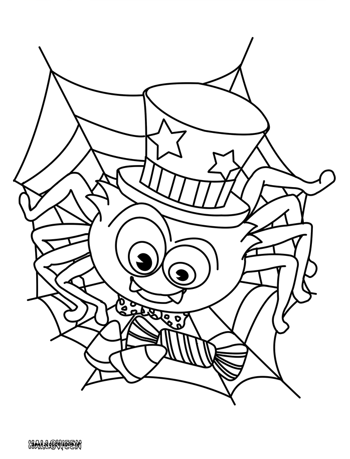 coloriage Une citrouille d'halloween 