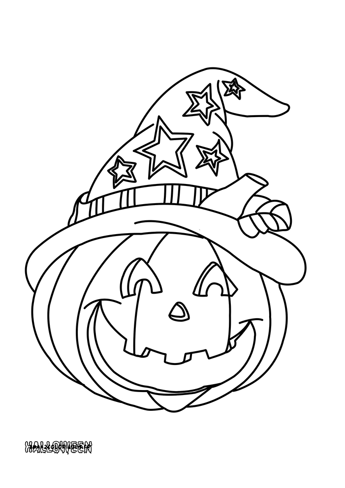 coloriage Une citrouille d'halloween 