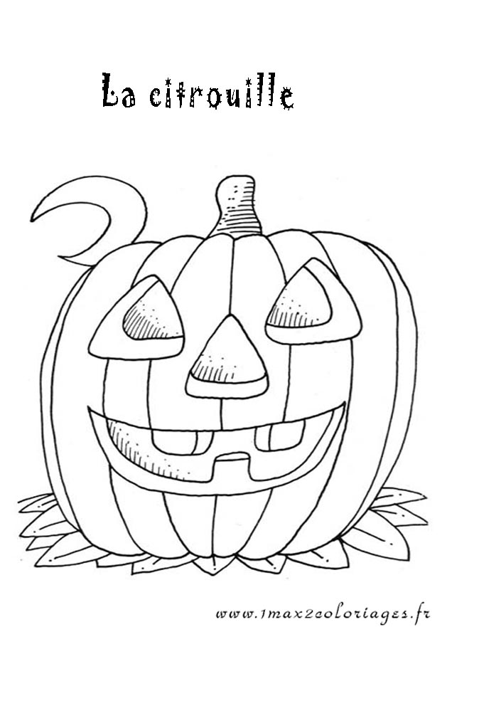 coloriage citrouille d'halloween