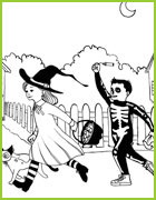 scene halloween dessin
