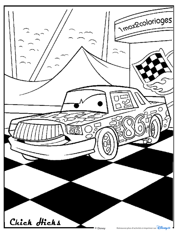 coloriages cars 1 Chick Hicks