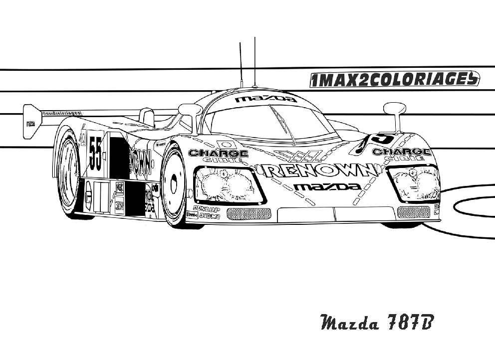 Dessin Mazda 787 B 