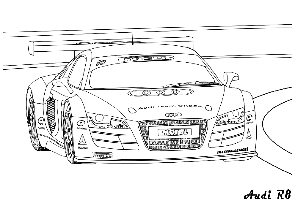 Audi R8 Dessin. audi r8 colorier. audi a8 coloring pages. how to draw