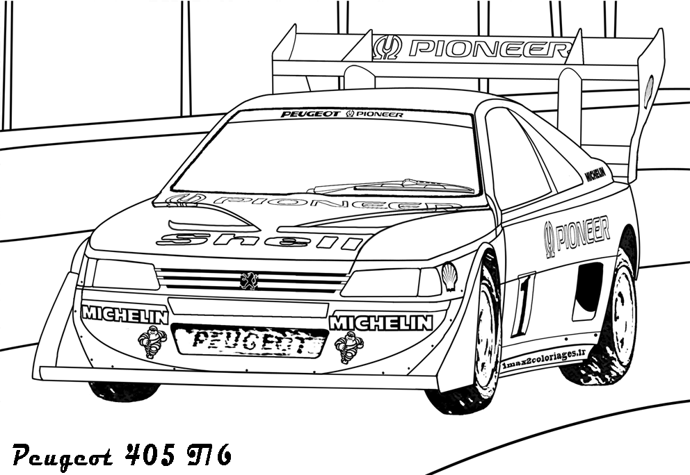 Peugeot 405 T16 a colorier