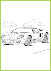 dessin ford gt