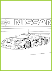 dessin nissan r390gt