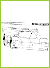 dessin sauber mercedes benz c9 a colorier