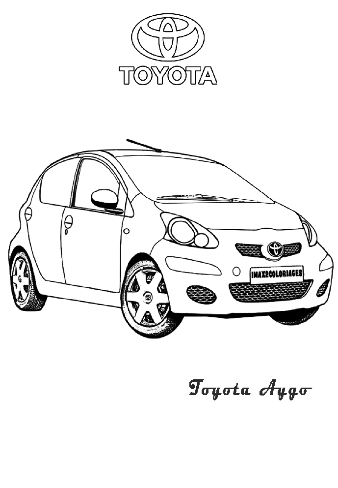 Coloriages de Bagnoles yoyota aygo