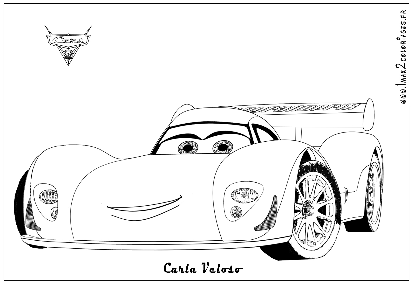 free cars 2 max schnell coloring pages