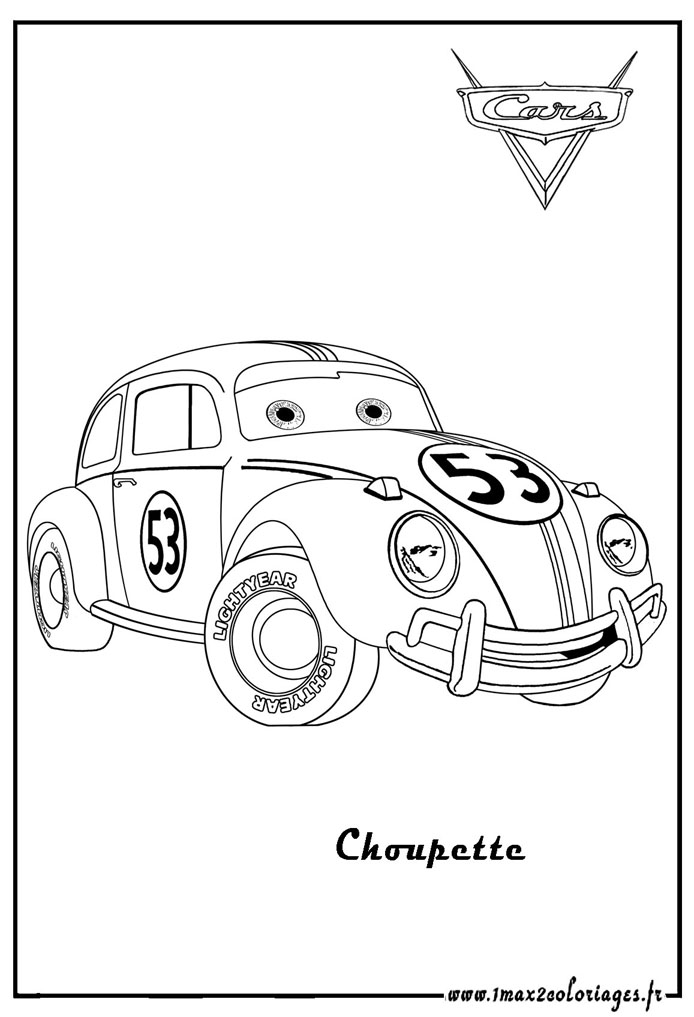 Choupette cars2 coloriage