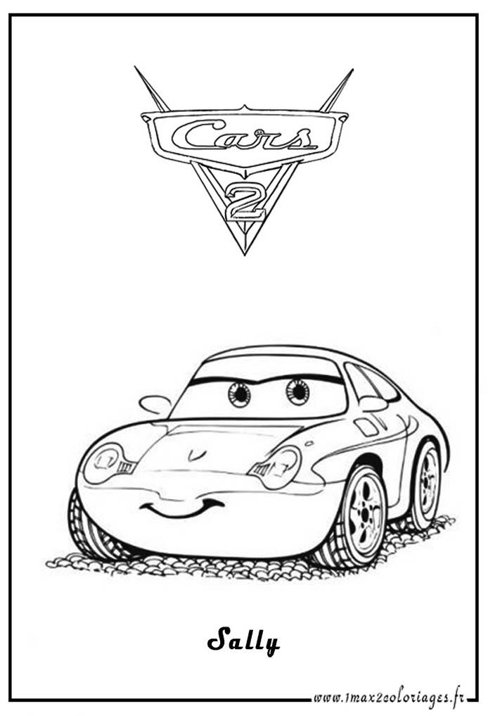 sally cars 2 coloriages