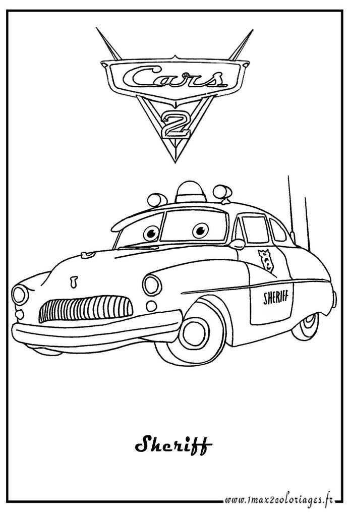 Sheriff car2 coloriage