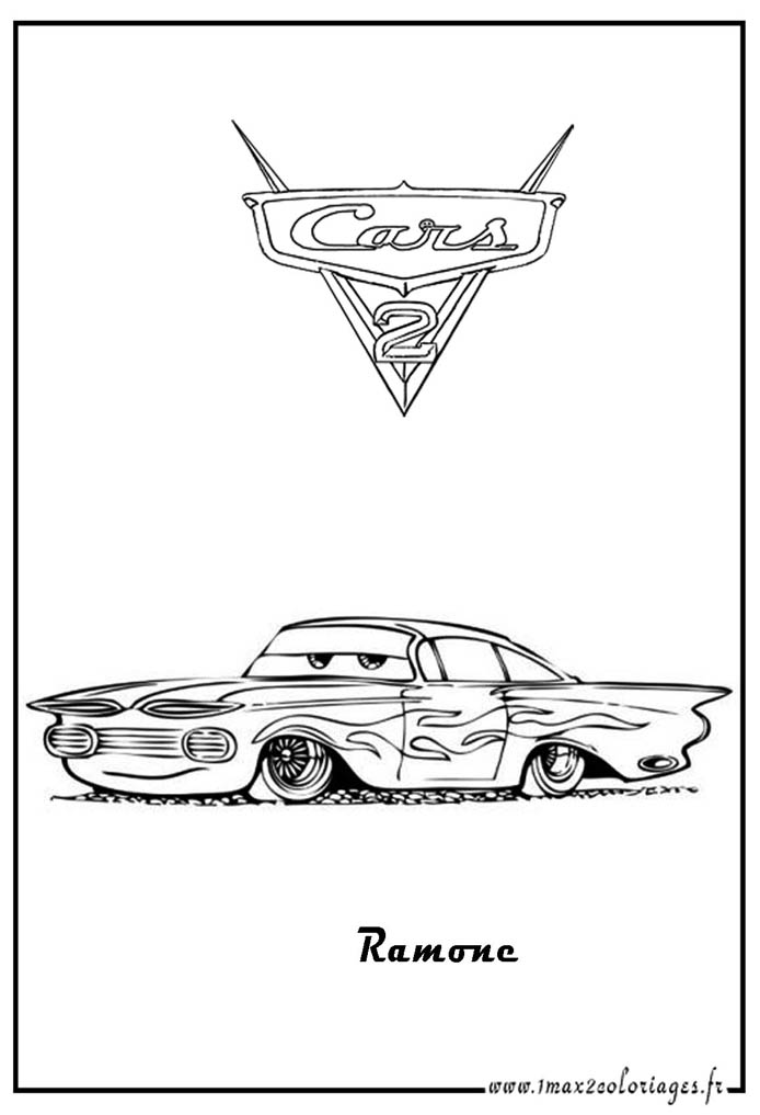 ramone car2 coloriage