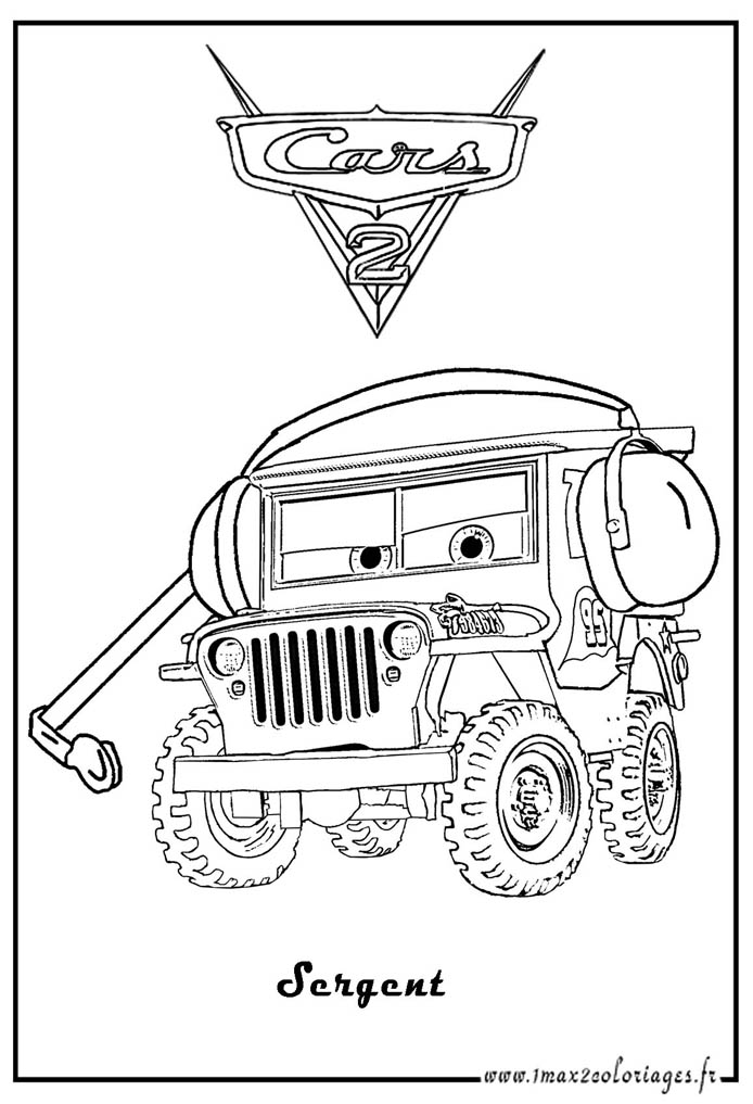 Sergent cars2 coloriage