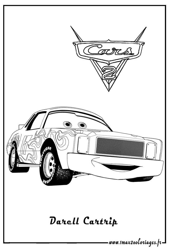 Darrell Cartrip cars2 coloriage