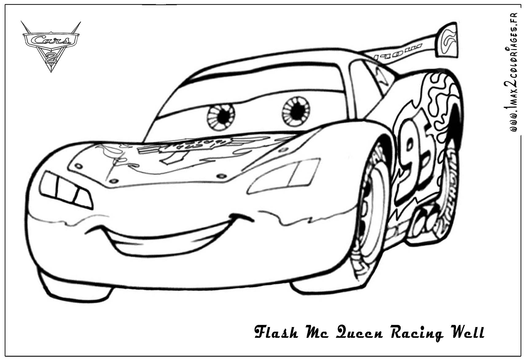 flash mc queen racingi cars 2 coloriages