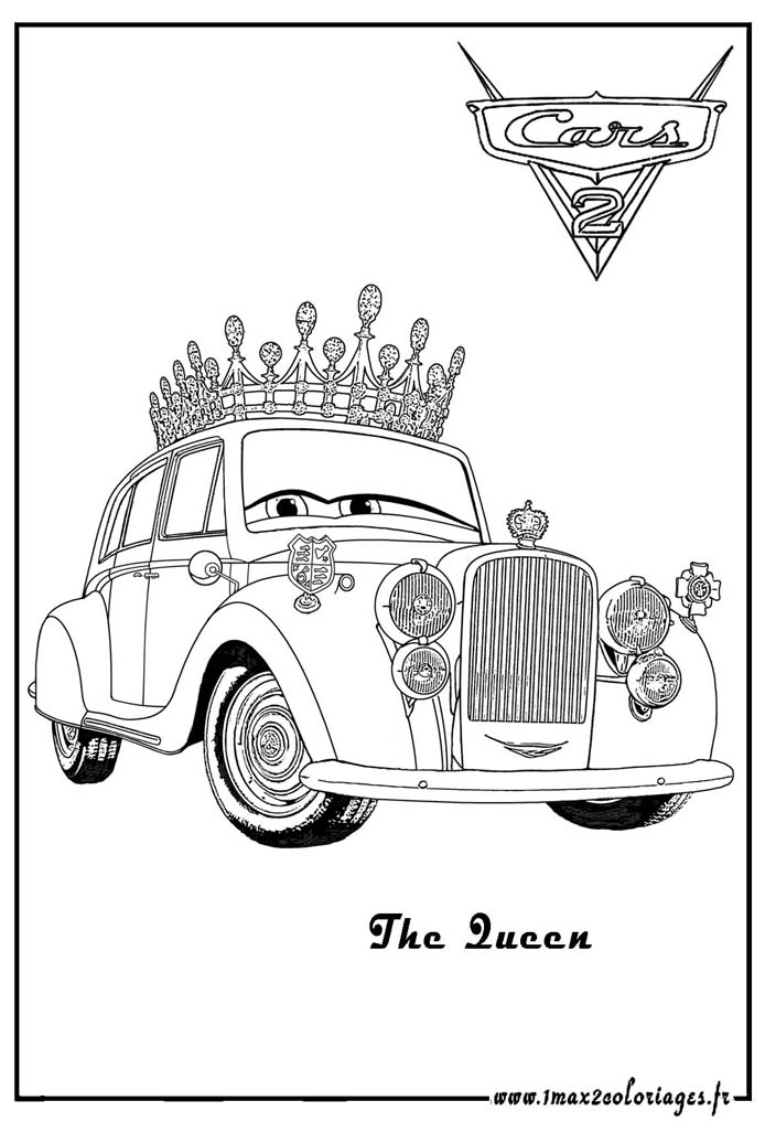 La Reine cars2 coloriage