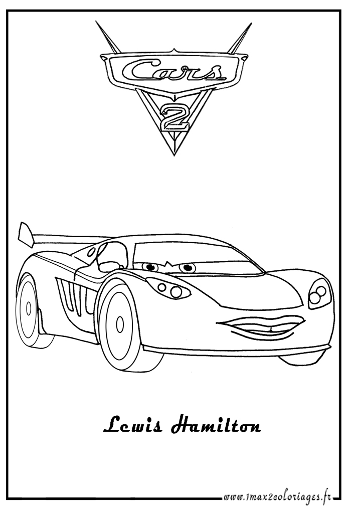 Lewis Hamilton cars2 coloriage