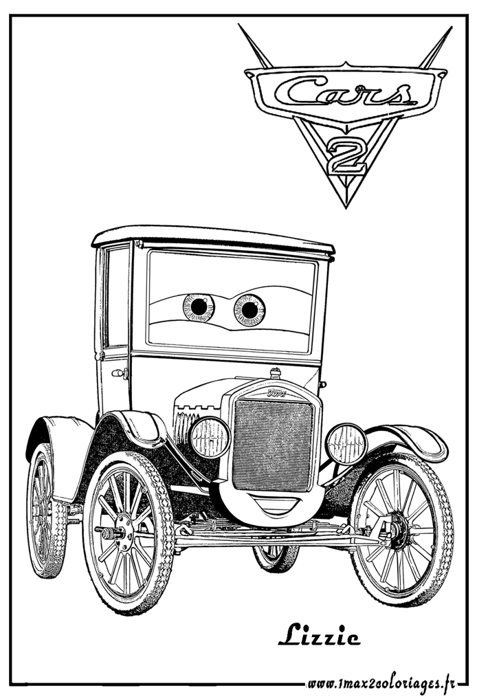 Lizzie cars2 coloriage