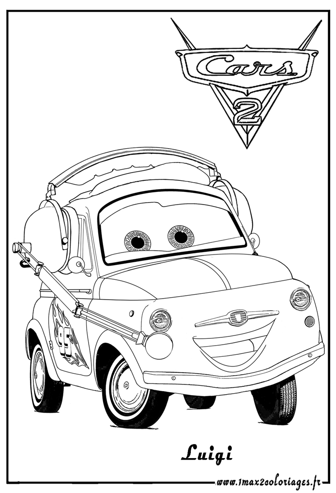 Luigi cars 2 coloriages