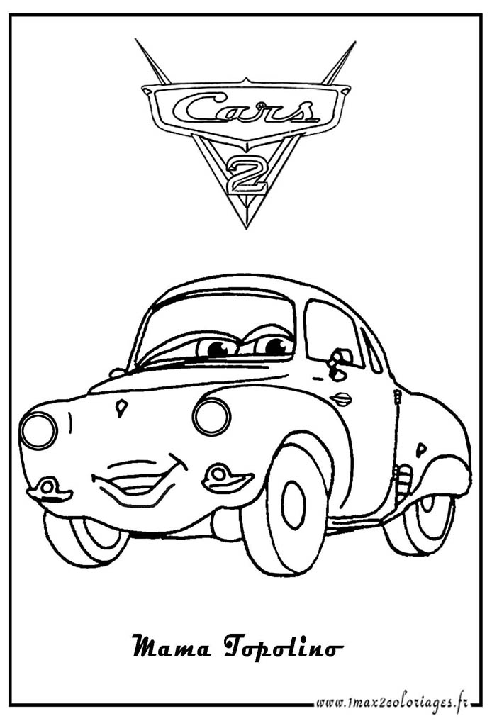 Mama Topolinocars2 coloriage