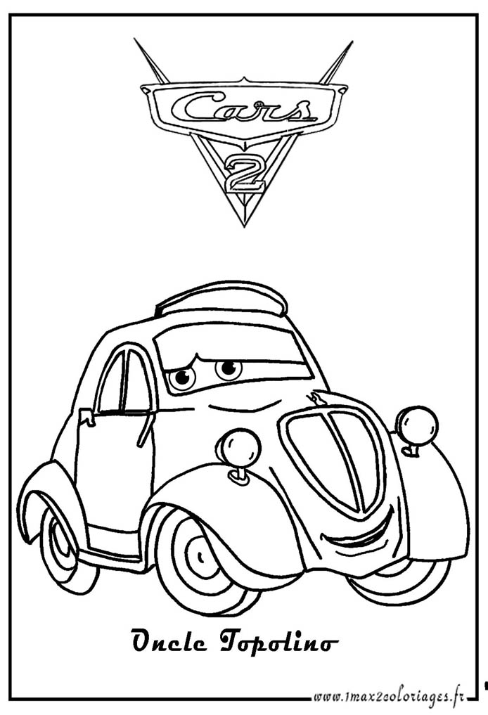 Oncle Topolino cars2 coloriage