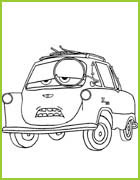 coloriage professeur z cars2