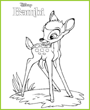 coloriages bambi debout