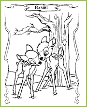 coloriages Féline et Bambi