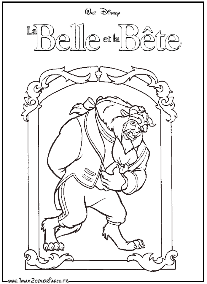 coloriages la bete