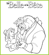 coloriages La Belle et la Bête Amoureux