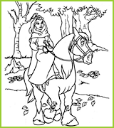 coloriages Belle et son cheval