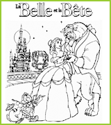 coloriage de la belle et la belle