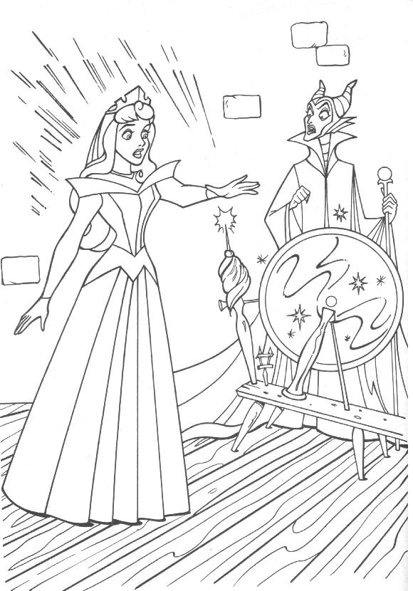 Coloriages de la belle au bois dormant de walt Disney  Princesse
