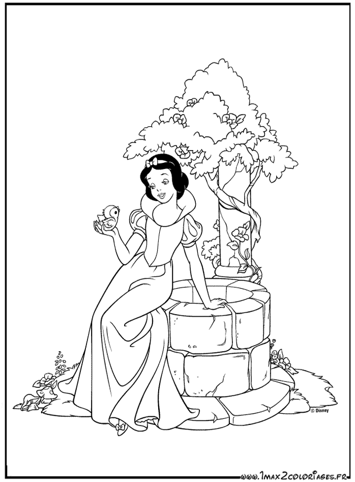 coloriage Blanche-Neige