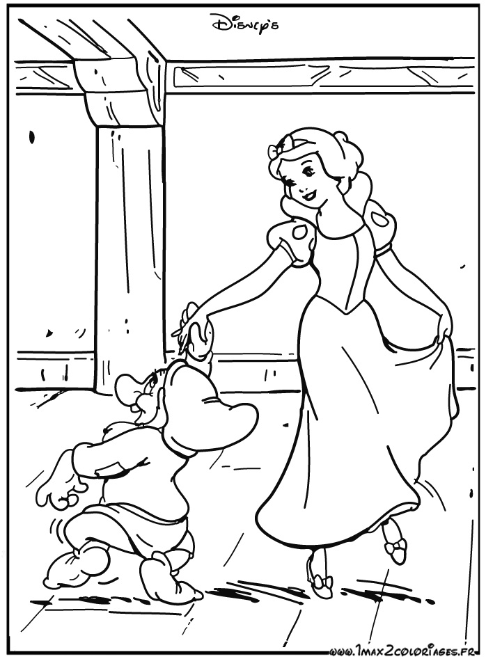 coloriage Blanche-Neige