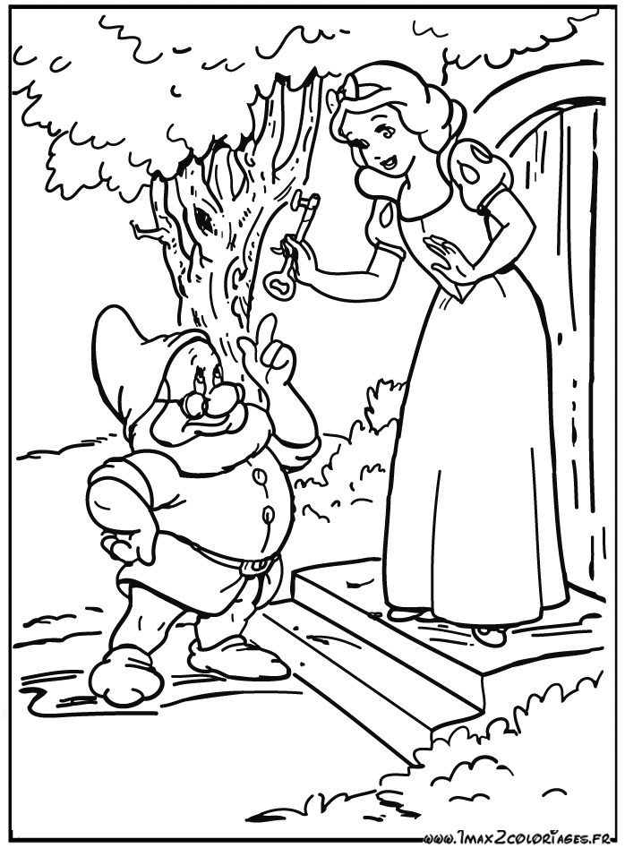 Coloriage A Imprimer De Blanche Neige