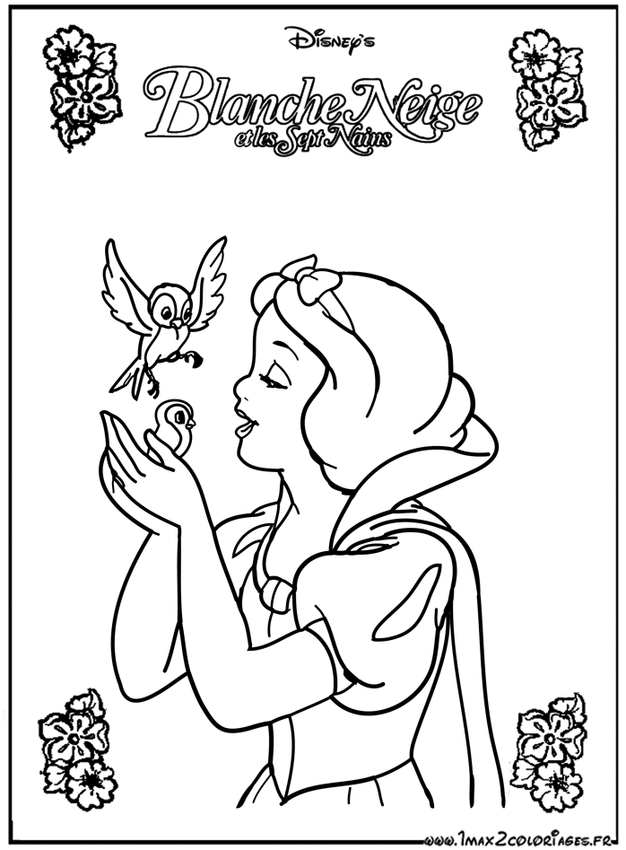 coloriage Blanche-Neige