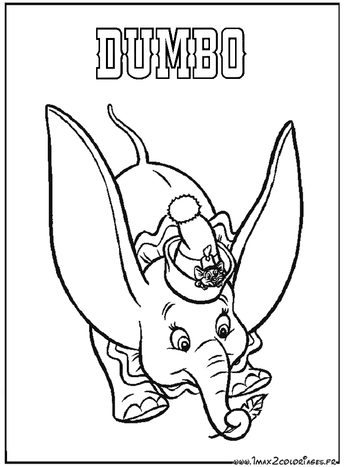 coloriage de dumbo