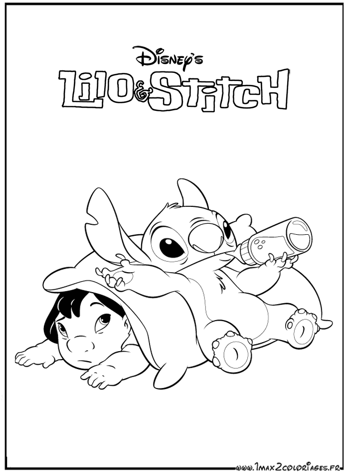 coloriage Lilo et Stitch 1 et 2