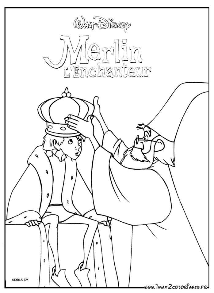 Merlin couronne Arthur