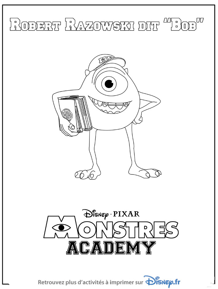 coloriage monstres academy