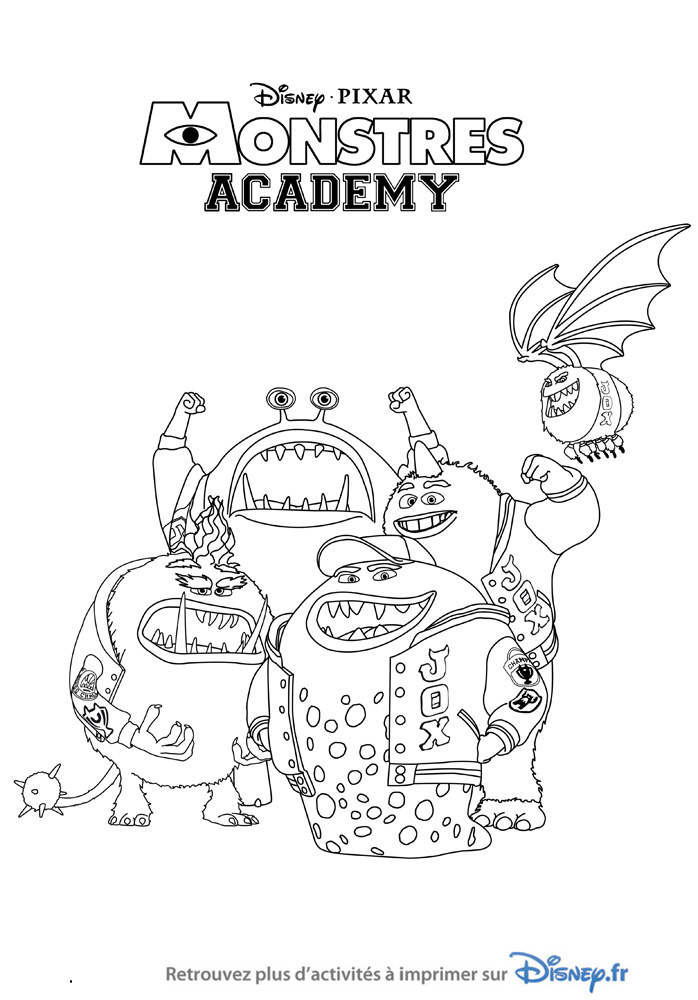 coloriage monstres academy