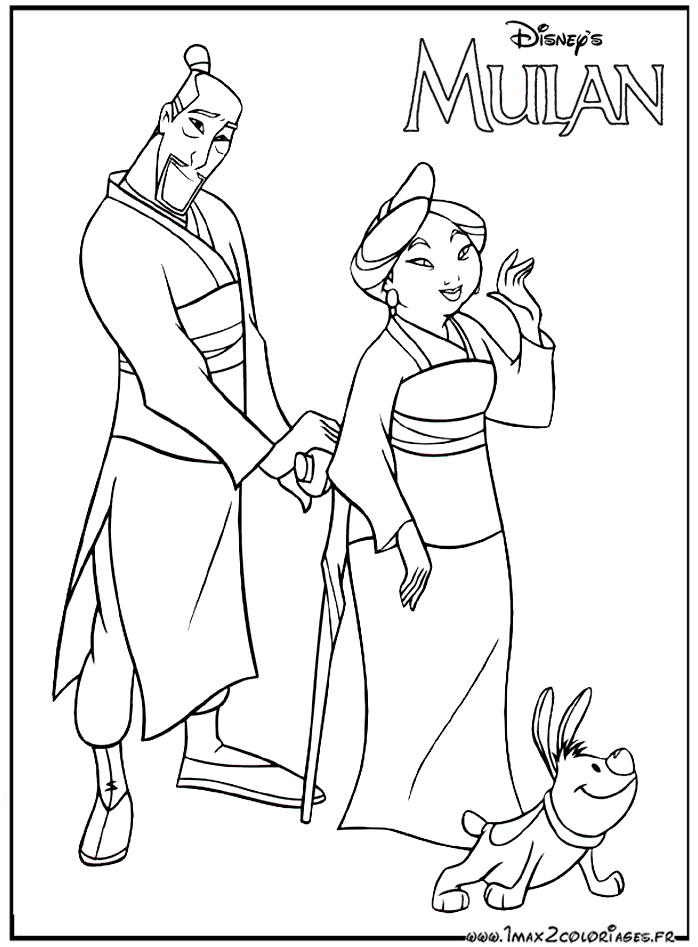 coloriage mulan