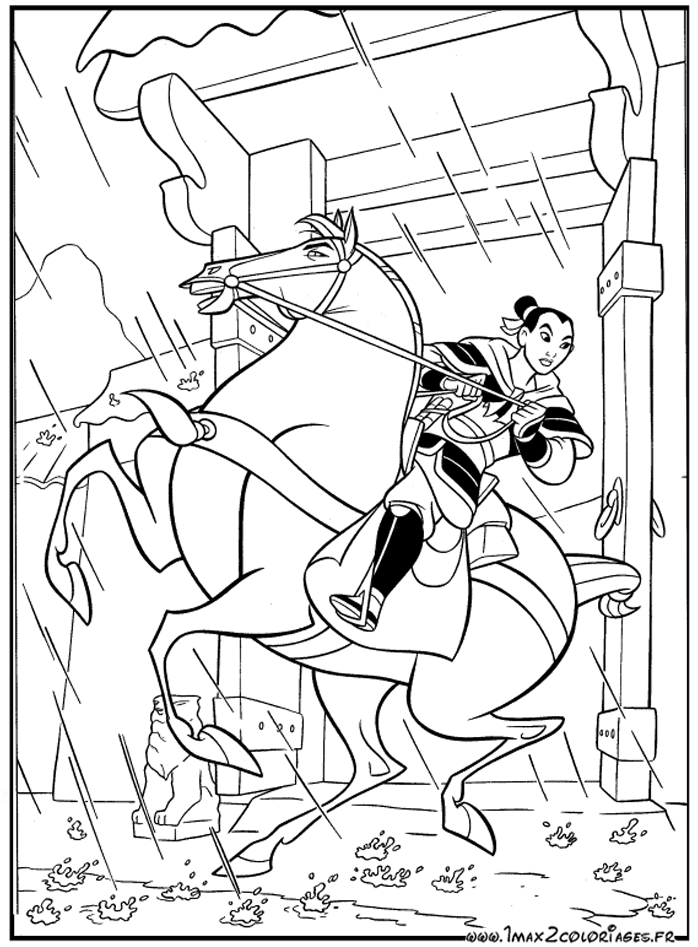 coloriage mulan