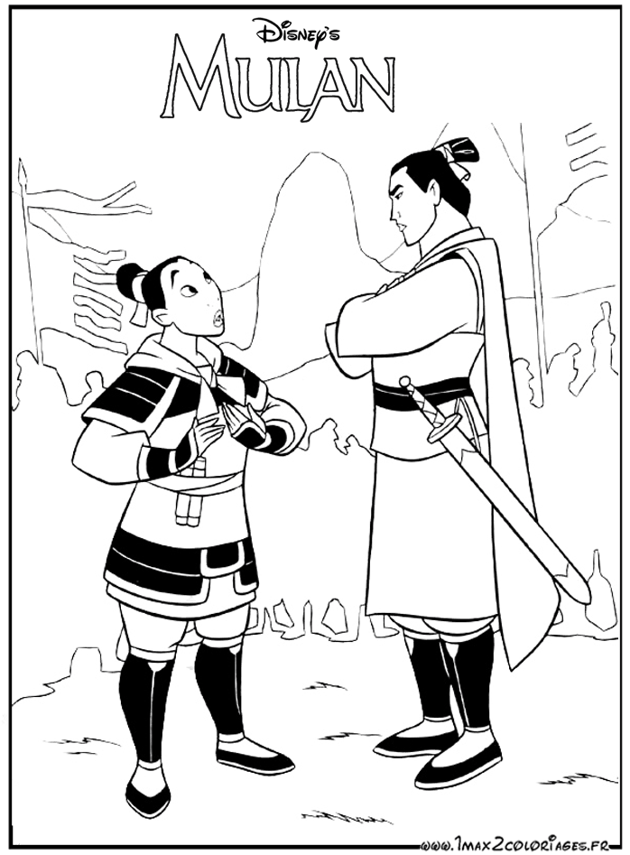 coloriage mulan