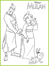 Les parents de Mulan et leur chien