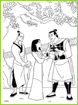 Shan, Mulan et son père Fa Zhou