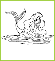 coloring the little mermaid