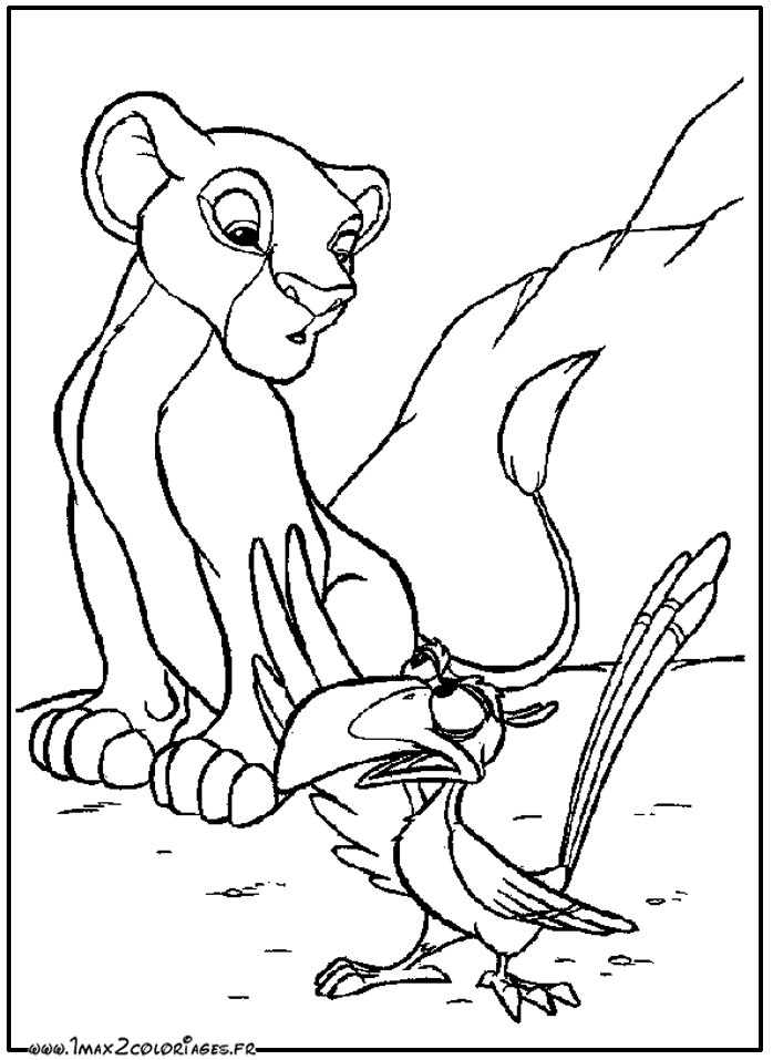 coloriages Simba et zazu